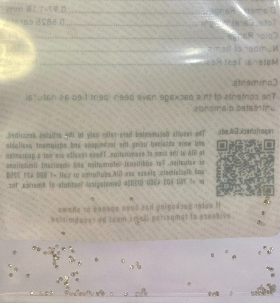 0.582ctw GIA Diamond Melee – 103 Round Single Brilliant Cuts(J-L Color)