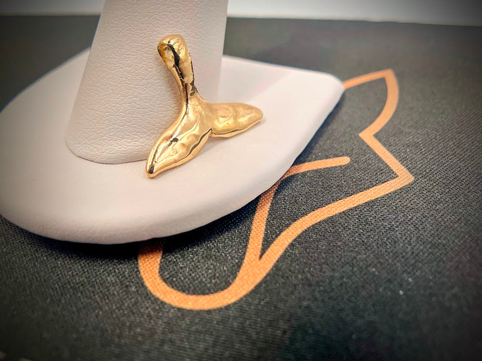 14kt Yellow Gold Whale Tail Pendant